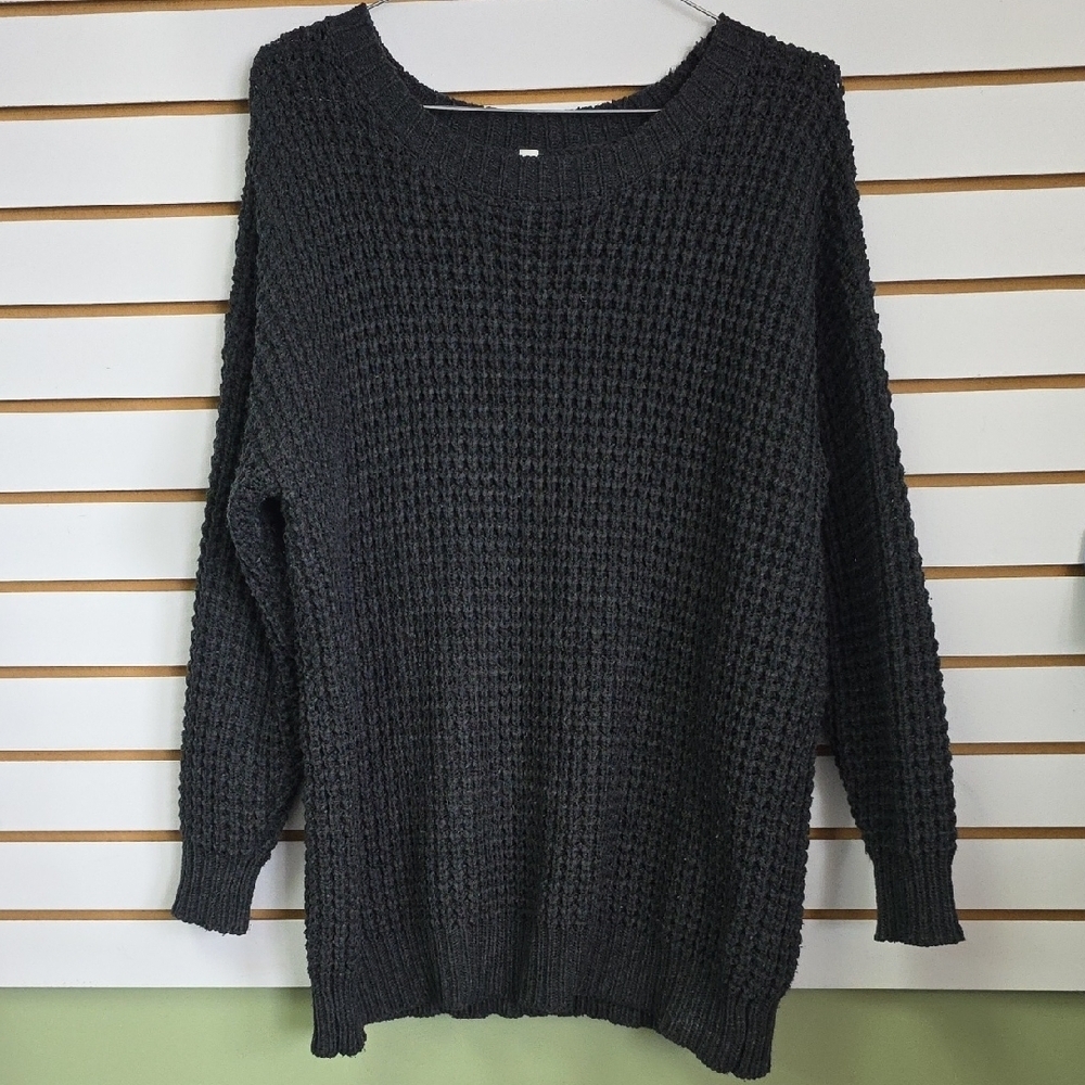 Charcoal Knitted Sweater Tunic XL